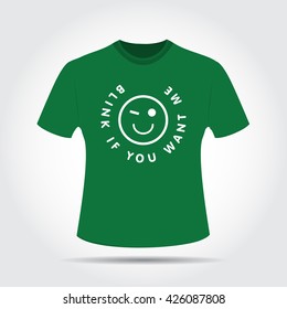 T-shirt With Wink Smiley Face 