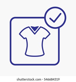 T-Shirt for Woman Icon Symbol Polo Outline Design 