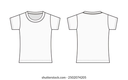Tshirt for woman vector template illustration