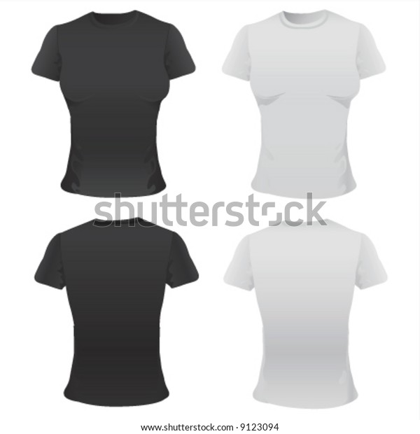 Tshirt Women Vector Stock Vector (Royalty Free) 9123094
