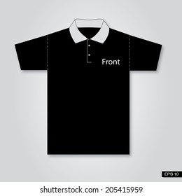 T-shirts Black Front template