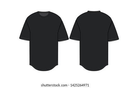 T-Shirts Classic Vector Black Illustration