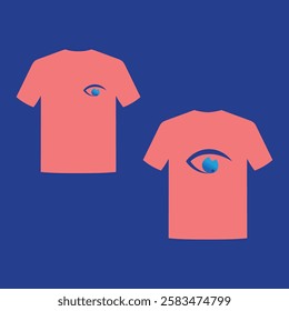  t-shirts with copy space realistic vector illustration set