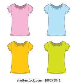 T-shirts for girl. Vector illustration.