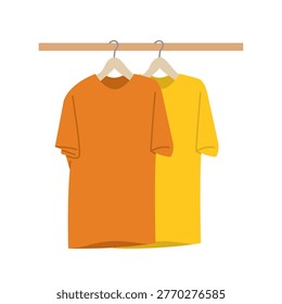 Tshirts Hanging On A Rack