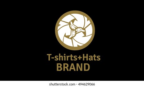 T-shirts, hats vector logo template ( sign, symbol, emblem, design element). 