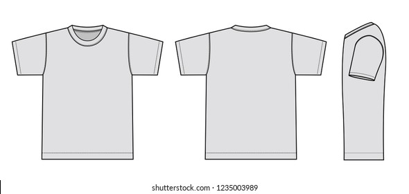 Tshirts illustration (gray / side) 