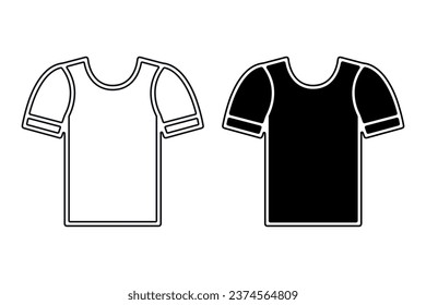 T-shirts mockup hand drawn  vector format