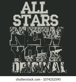 t-shirts in New York all stars,graphic design, original designer clothes