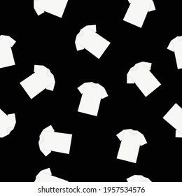 Tshirts pattern. Vector seamles pattern or wallpaper with white tshirts.