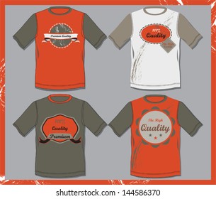 T-shirts with premium quality labels