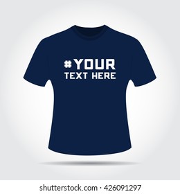 T-shirts with sample text space. Vector.