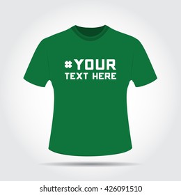 T-shirts with sample text space. Vector.