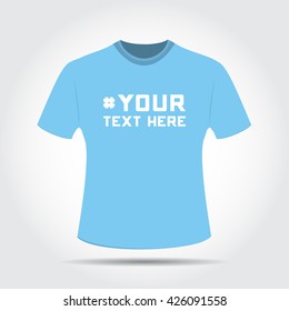 T-shirts with sample text space. Vector.