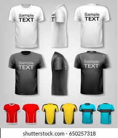 T-shirts with sample text space. Vector. 