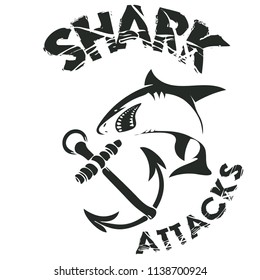 t-shirts in shark  icon label, vector illustration