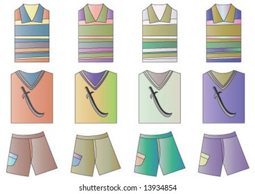T-shirts and shorts for summer