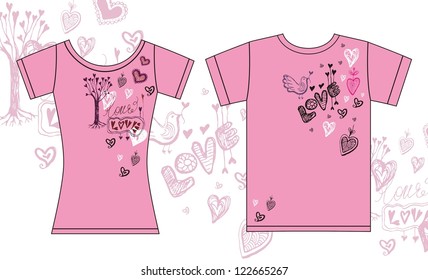 T-shirts for st. Valentine Day