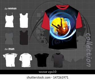 T-shirts template. Vector