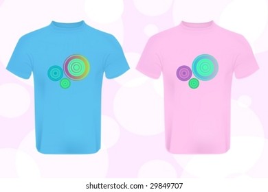 T-Shirts in two colors with design.