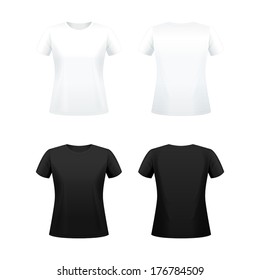 T-shirts for women black and white