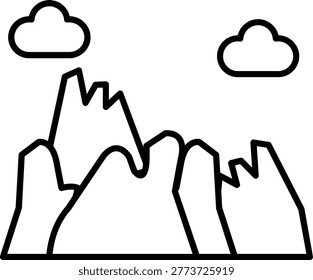 Tsingy De Bemaraha Icon Vector Element line icon design vector icons