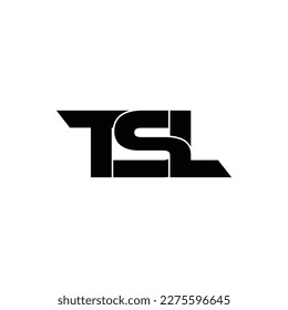 Vector de diseño de logotipo de letra monocasco TSL