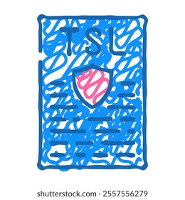 tsl protocol doodle icon sketch vector. tsl protocol sign. isolated symbol illustration