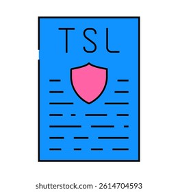 tsl protocol line icon vector. tsl protocol sign. isolated symbol illustration