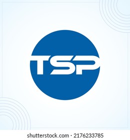 TSP letter Round modern creative premium logo design vector template 