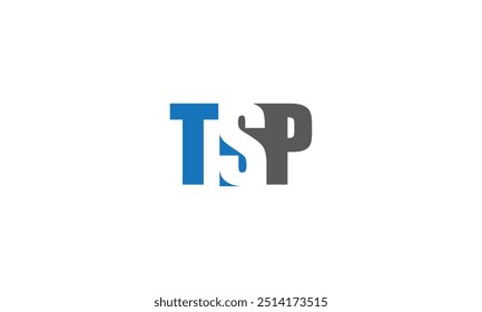 TSP Logo Monogramm, TSP Buchstaben Logo Design. TSP Creative Initials Letter Logo-Konzept. TSP-Buchstabendesign.