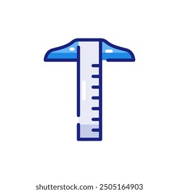 T-Square para el icono de Vector del proyecto de arquitectura