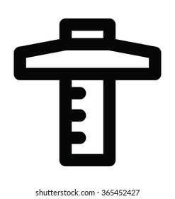 
T-Square Bold Line Vector Icon
