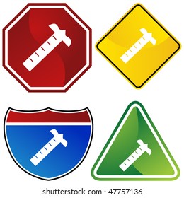 T-square icon isolated on a white background.