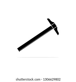 T-square Ruler icon, vector concept illustration for design.