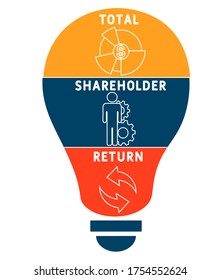 TSR - Total Shareholder Return acronym, business concept background