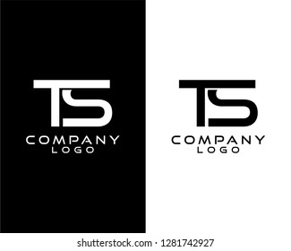 ts/st  initials company logo vector