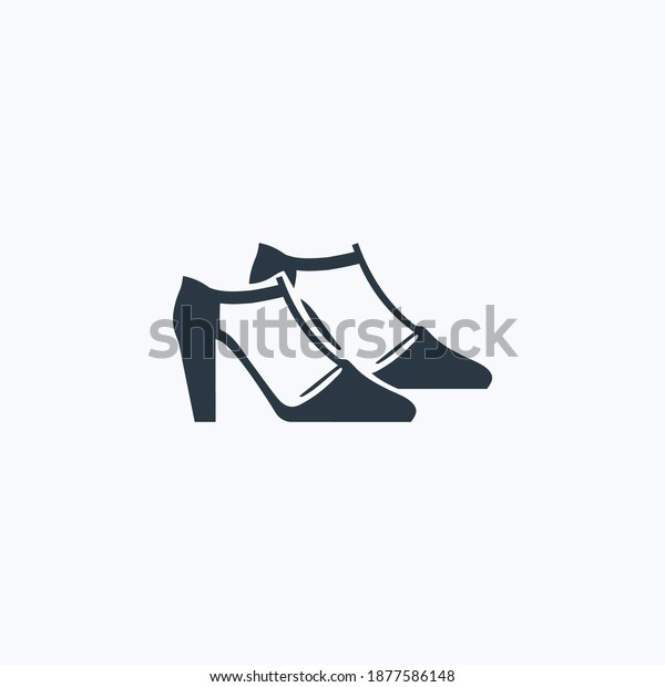 T-strap shoes icon isolated on\
clean background. T-strap shoes icon concept drawing icon in modern\
style. Vector illustration for your web mobile logo app UI\
design.