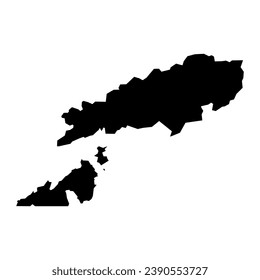 Stadtplan Tsuen Wan, Verwaltungsabteilung Hongkong. Vektorgrafik.