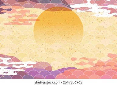 tsukimi colorido paisagem outono fundo