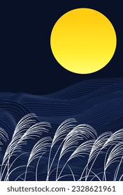 tsukimi fifteen nights full moon background