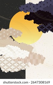 tsukimi pattern landscape autumn background