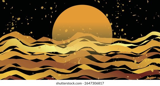 tsukimi onda paisagem outono fundo