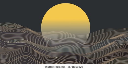 tsukimi onda paisagem outono fundo