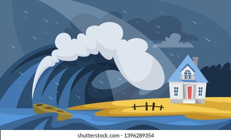 Tsunami Cartoon Images, Stock Photos & Vectors | Shutterstock