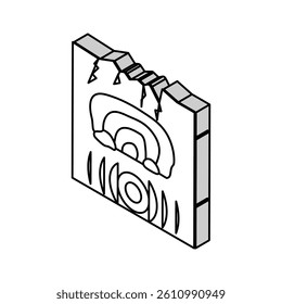 tsunami earthquake isometric icon vector. tsunami earthquake sign. isolated symbol illustration