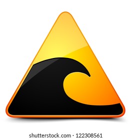 Tsunami hazard sign