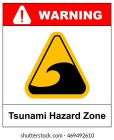 Tsunami hazard sign
