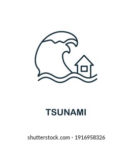 Tsunami icon. Simple element from global warming collection. Creative Tsunami icon for web design, templates, infographics and more