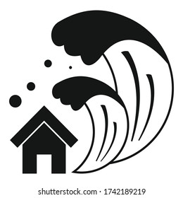 Tsunami icon. Simple illustration of tsunami vector icon for web design isolated on white background
